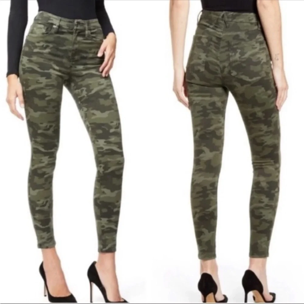 Good American Good Waist High Rise Camo Skinny Jeans - Picture 8 of 16